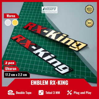 Rx KING EMBLEM LOGO สติกเกอร์โลโก้ ลายนูน ติดตั้งง่าย คุณภาพ สําหรับ YAMAHA RX KING TENGKI Cap YAMAHA 3D 1 ชุด