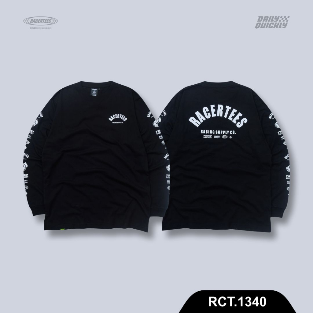เสื้อยืด RACERTEES Longslevee Black Curve - RCT.340