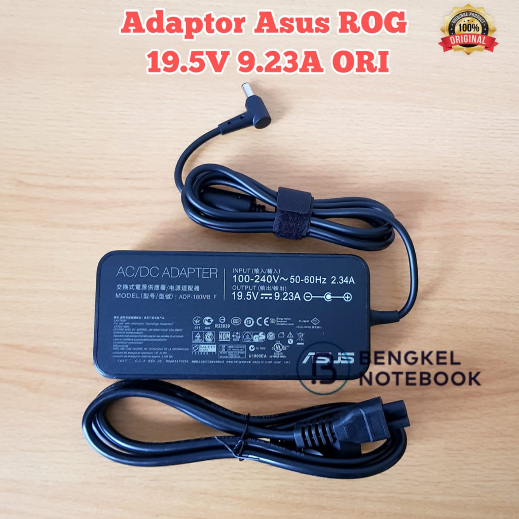 Asus ROG 19.5V 9.23A DC 6.0*3.7 มม.6037 180W FX502VM G75VW G75VX GL502VT FX702VM G751JM G750JW G750J