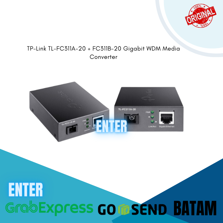 TP-Link TL-FC311A-20 + FC311B-20 ตัวแปลงสื่อ Gigabit WDM