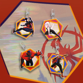 พวงกุญแจอะคริลิค ลาย Spiderman Across the Spiderverse (Miles, Gwen, Miguel, Hobby) | กล้วยไม้