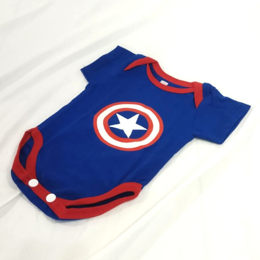 เสื้อผ้าเด็กจัมเปอร์ Romper Jumsuit เด็กทารกแรกเกิด 0-12 เดือน Superhero ตัวอักษร Superman Spiderman Batman Iron Man กัปตันอเมริกาของขวัญ Hampers Birth ของขวัญ - รูปที่ 5