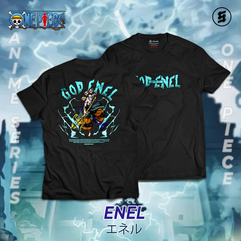 เสื้อยืด God Enel - One Piece - เสื้อยืด Cotton Combed 24s