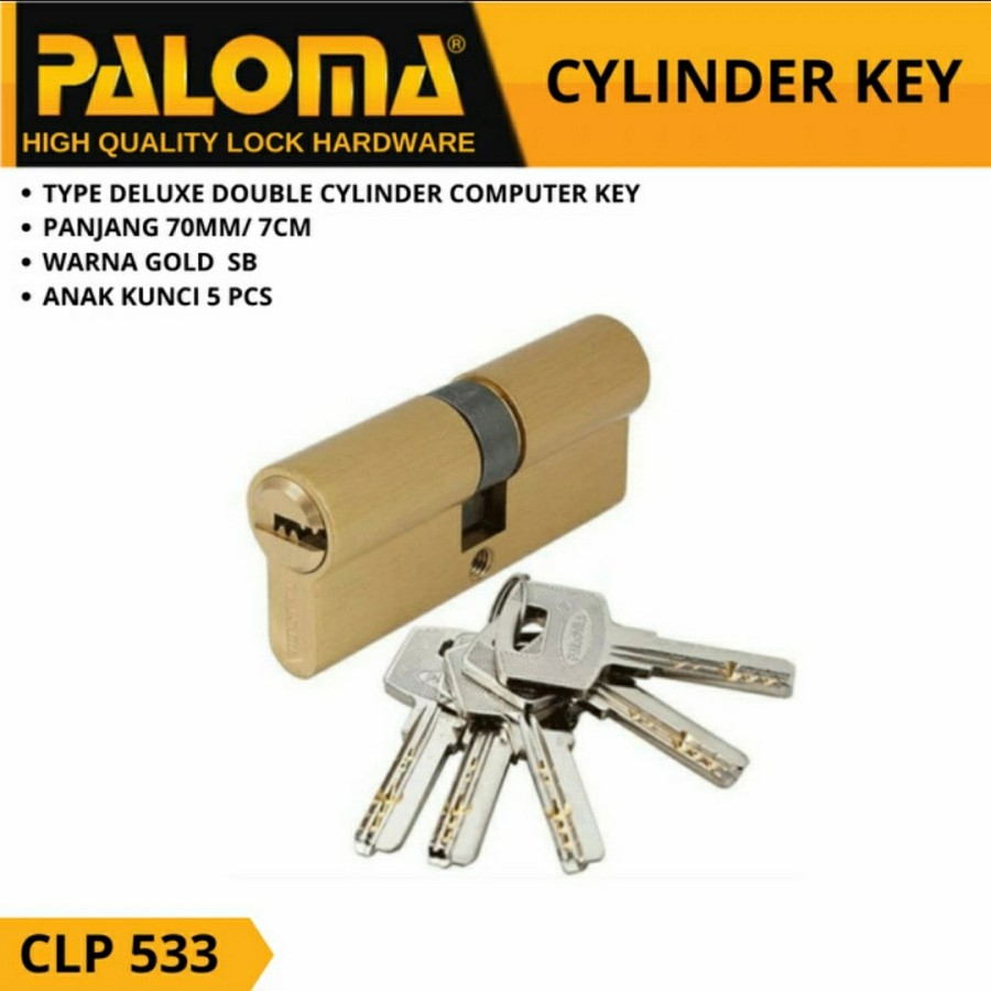 CLP 553 PALOMA CYLINDER ล็อคประตู CYLINDER 70 มม. 7 ซม. SB CHILD คอมพิวเตอร์คีย์