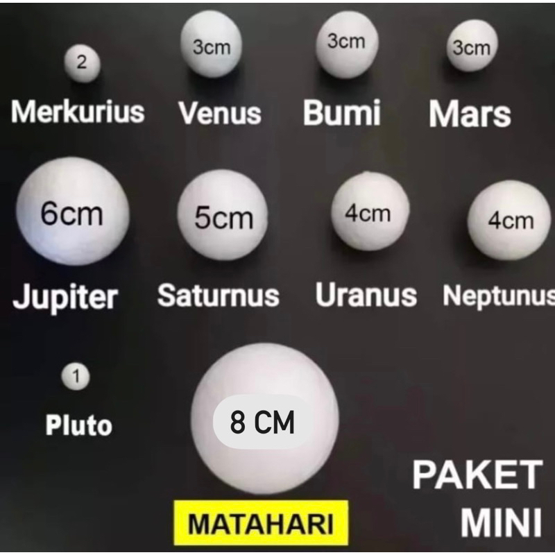 PLANETARY SOLAR SYSTEM Cork Ball Package Planetary styrofoam Cork Balls Hand Crafted stereofoam Cork