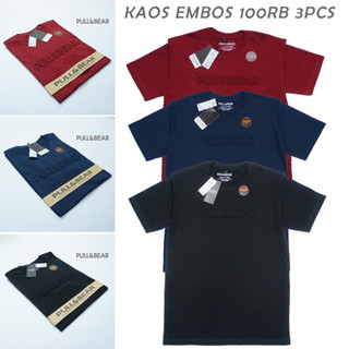 เสื้อยืด พิมพ์ลาย Embos Sablon Timbul คุณภาพดี 100rb f1 3 ชิ้น