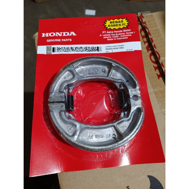 06430-K44-V80 ผ้าเบรคหลัง Drum Beat Vario Scoopy รองเท้าชุดเบรค