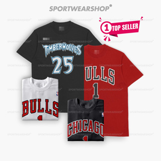 เสื้อยืดบาสเก็ตบอล พิมพ์ลาย Chicago Bulls And Timberwolves Derrick Rose NBA No.1 สไตล์คลาสสิก สําหรับผู้ชาย และผู้หญิง