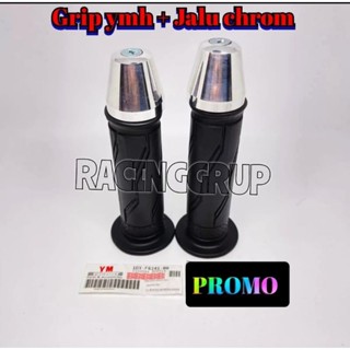 Yamaha MODEL HANDGRIP GRIP Package PLUS JALU CROME Handlebar สําหรับรถจักรยานยนต์ทุกรุ่น