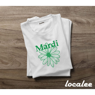 เสื้อยืด พิมพ์ลายโลโก้ MARDI MECREDI MARDI สไตล์เกาหลี สําหรับผู้หญิง