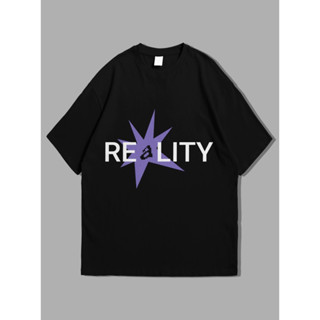 เสื้อยืด พิมพ์ลาย Nordhen "Reality" สีดํา สําหรับผู้ชาย และผู้หญิง