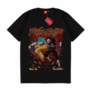 เสื้อยืด ลายการ์ตูนอนิเมะ Sakazuki SON GOKU VS Buttonscarves FINAL BATTLE Dragon Ball Super Anime Series