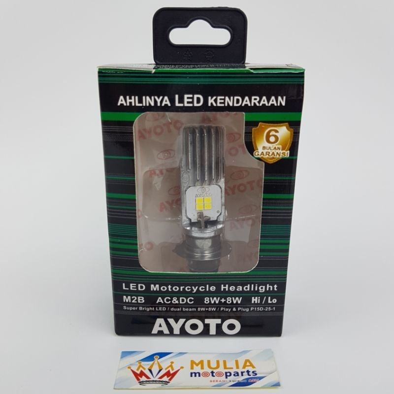 AYOTO M2B AC/DC 8W+8W หลอดไฟ LED สีขาว