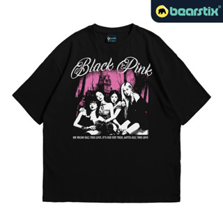 Bearstix - เสื้อยืด โอเวอร์ไซซ์ สีดํา P1nk - Kaos Blink - Baju Kpop Streetwear - Tshirt Black Punk