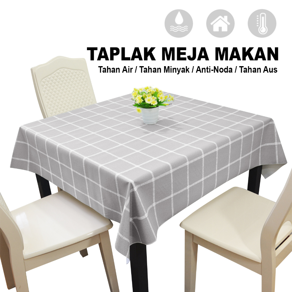 ห้องครัวห้องรับประทานอาหารผ้าปูโต๊ะขนาด 152 ซม.x120 ซม.Non-Stick ตารางวัสดุหนาพิเศษ-นําเข้าผ้าปูโต๊ะ