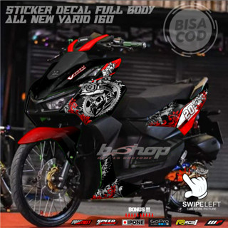 สติกเกอร์รูปลอก ลายกะโหลก bishop สําหรับ honda vario 160