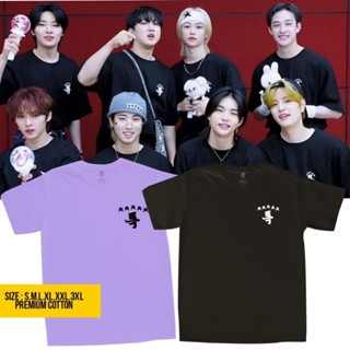 เสื้อยืด พิมพ์ลายโลโก้ straykids ขนาดเล็ก สไตล์เกาหลี 5 ดาว