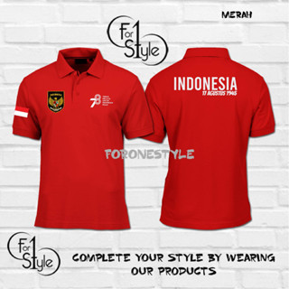 เสื้อโปโล ครบรอบ 11 ปี 78 ปี INDONESIA agutus สําหรับ INDONESIA Forward Gueplaindotcom