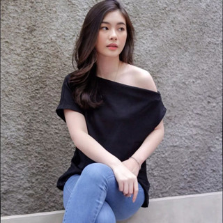 J2327 เสื้อเบลาส์เปิดไหล่ 1 สี KS 9 สี สไตล์เกาหลี เซ็กซี่ สําหรับผู้หญิง