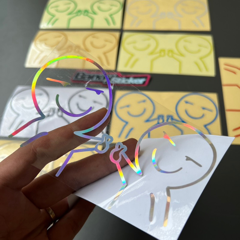 TUZKI สติ๊กเกอร์ MIDDLE PINGER Fucek สติ๊กเกอร์ตัด