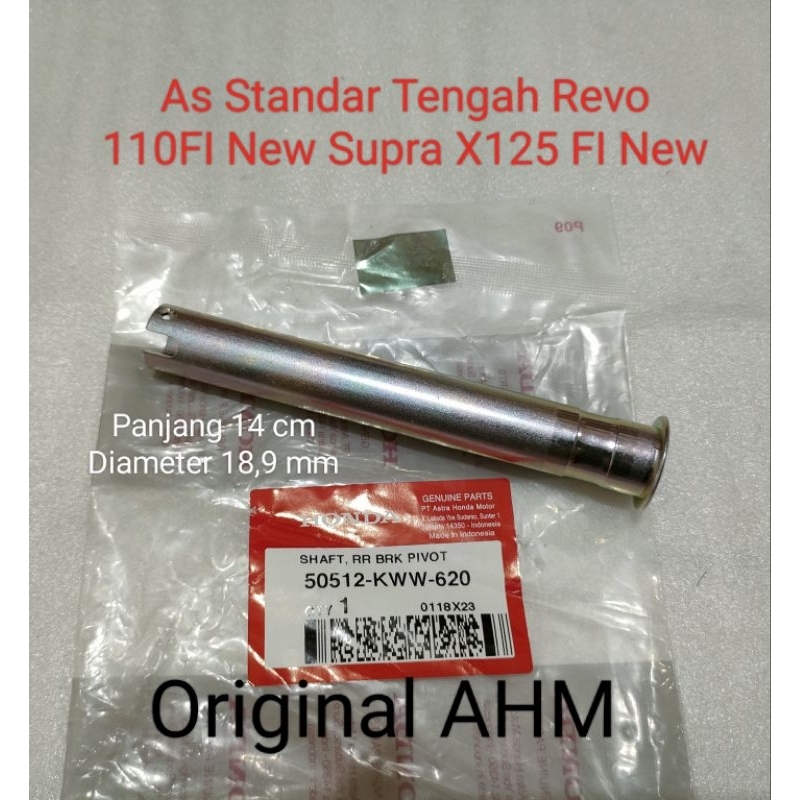 เพลาขาตั้งกลาง Revo 110 FI New Supra X125 FI New Ori AHM 50512 KWW 620