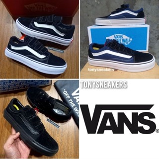 Vans Oldskool Velcro ตีนตุ๊กแก แบบเต็ม สีดํา