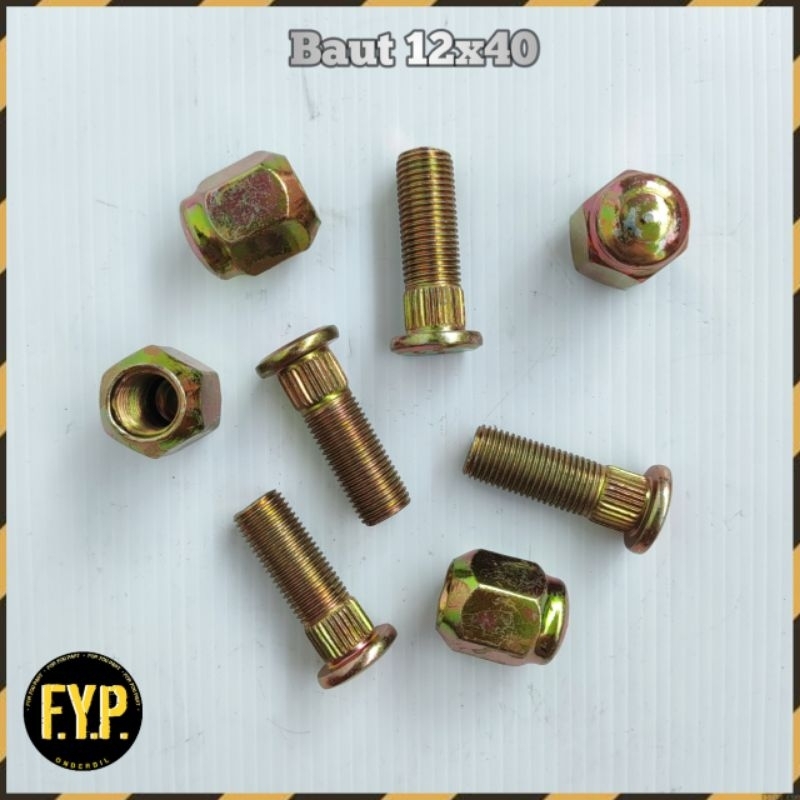 สลักเกลียวล้อ Plus Nuts 12x40 All 3-W Heel Motorcycles Viar Karya Kaisar Trestada Nozomi