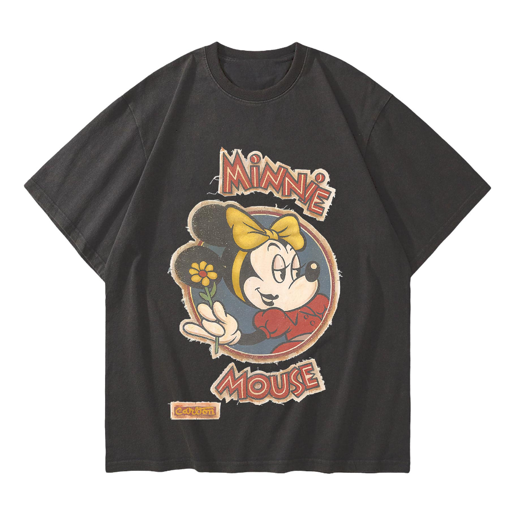 เสื้อยืด Baju MINNIE MOUSE VAGE STYLE OVERSIZE TEE