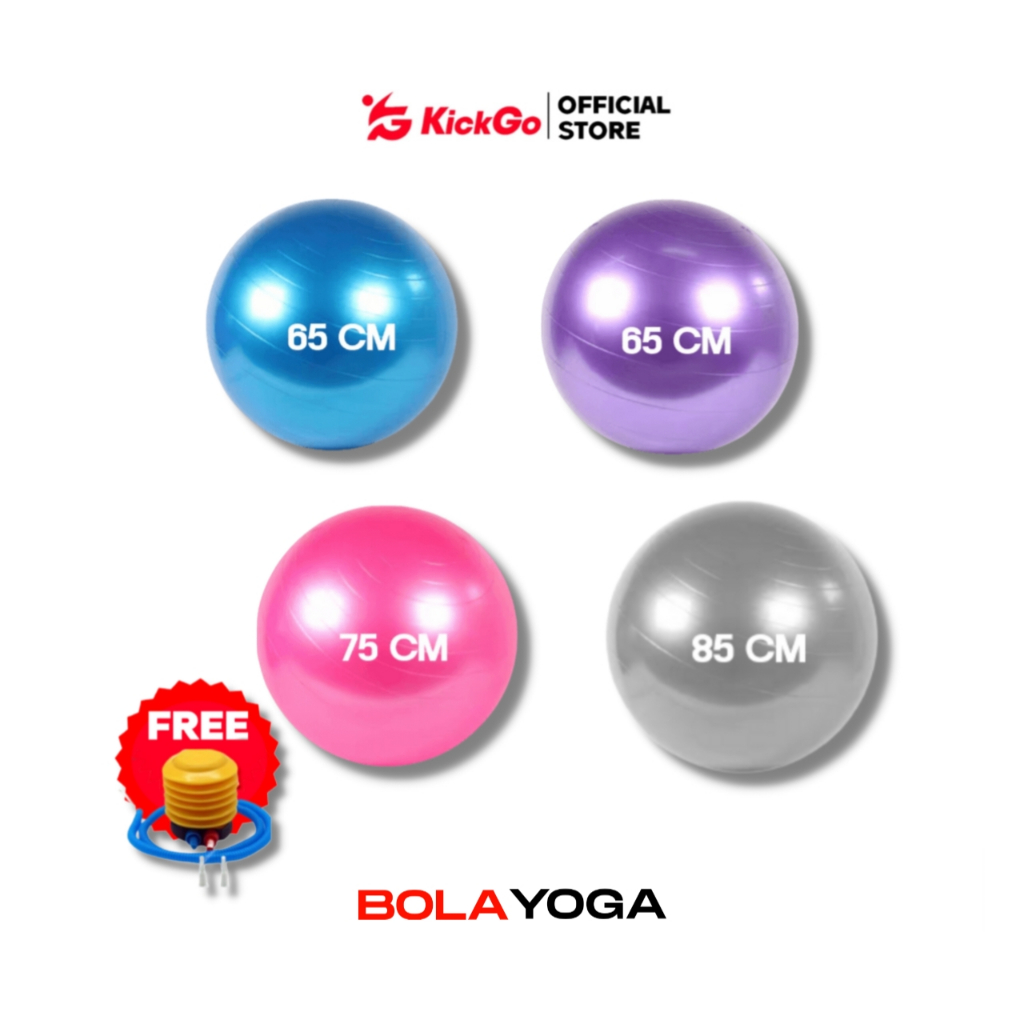 KickGo ลูกบอลโยคะ Gymball Gym Ball สําหรับหญิงตั้งครรภ์ 65 ซม. 75 ซม. 85 ซม.