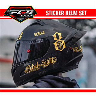 สติกเกอร์ติดหมวกกันน็อค REBEL EIGHT