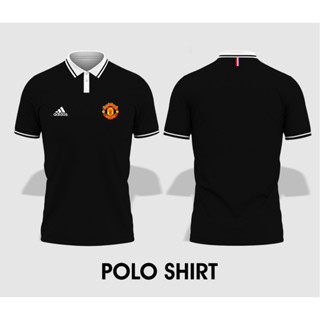 เสื้อโปโลแขนสั้น พิมพ์ลายโลโก้ Manchester United สําหรับผู้ชาย