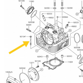 สกรูหัวกระบอก Kawasaki W175 ของแท้