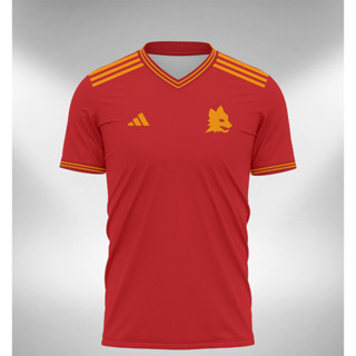 เสื้อกีฬาแขนสั้น ลายทีม Roma Home 2023 2024