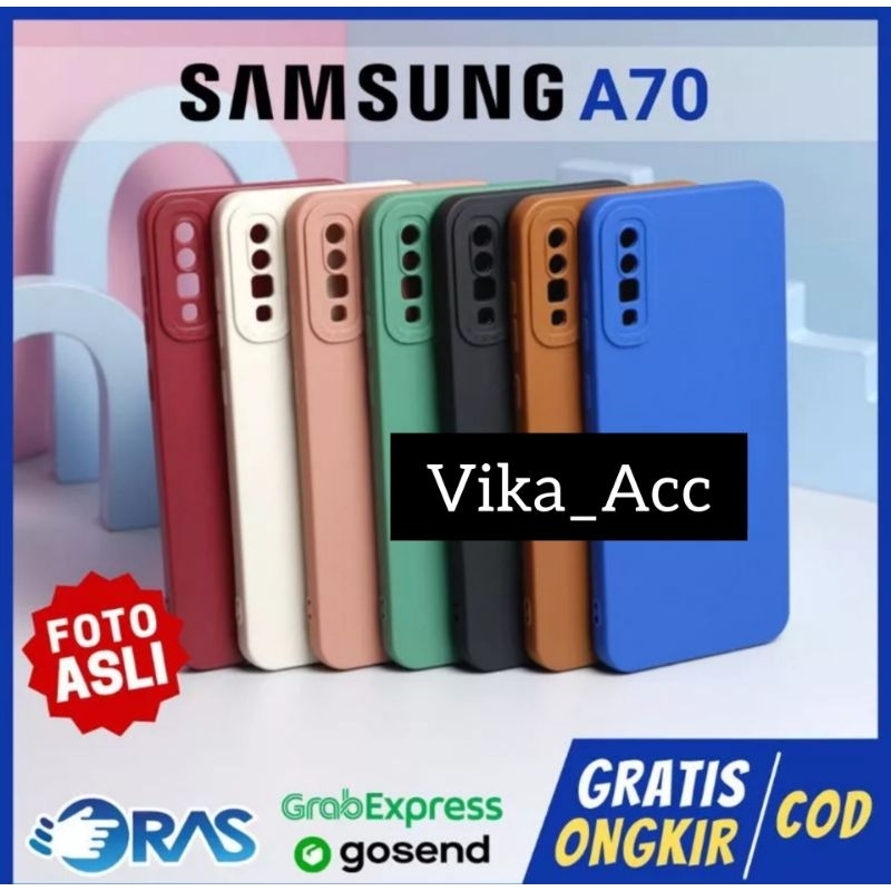 SOFTCASE MACAROON SAMSUNG A70/A70S CASE TPU CANDY PRO CAMERA