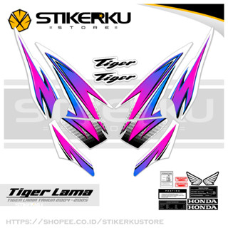 สติกเกอร์ TIGER 2000s OLD TIGER 2000s TIGER OLD TIGER 2000s TIGER OLD HONDA TIGER HONDA Stickers POLET ดีไซน์ใหม่ TIGER My 8Th MOTIF