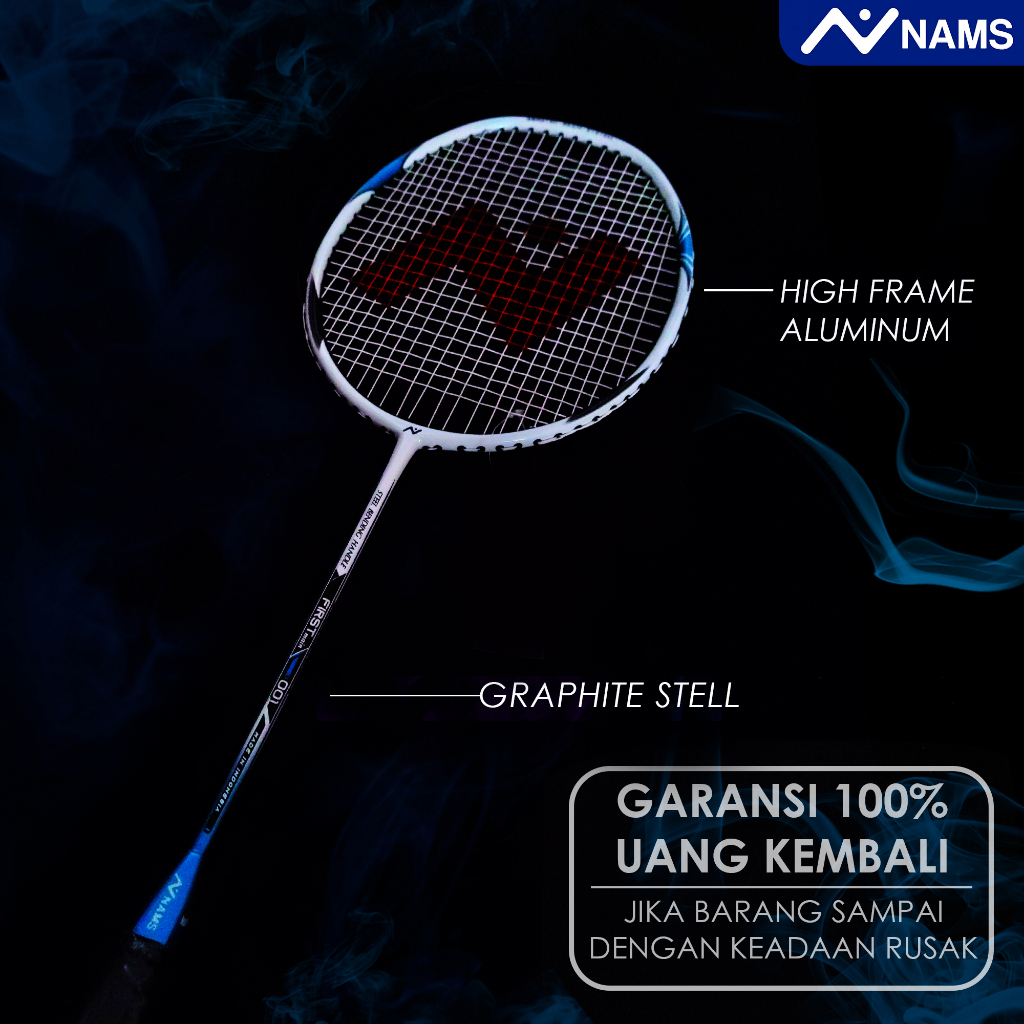 ไม้แบดมินตัน Nams 21-24 Lbs Blue Ice / Compound / สายรวม