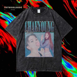 เสื้อยืด พิมพ์ลาย Tryworldbdg OFFICIAL "CHAEYOUNG" | เสื้อเชิ้ต ซักได้ | หินล้าง | เสื้อยืด ขนาดใหญ่ | เสื้อยืด Homage | Chaeyoung TWICE เสื้อยืด