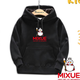 เสื้อกันหนาว มีฮู้ด ลาย Ice Mixue สําหรับเด็ก