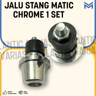 Jalu แฮนด์บาร์โครเมี่ยม รถจักรยานยนต์ MATIC Duck VARIO BEAT LEXI NMAX VEGA R SUPRA และยี่ห้ออื่น ๆ BRAND MOSCOW ORIGINAL CHROME