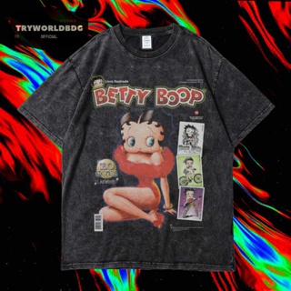 เสื้อยืด พิมพ์ลายการ์ตูน KAOS OVERSIZED KAOS WASHED Oversiseed KAOS BETTY BOOP