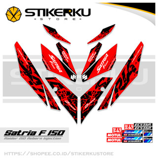 สติกเกอร์หัวฉีด SATRIA FU 150 SIMPLE F150 SATRIA F150 2016-2022 STICKER STRIPING SATRIA FU BELANG R150 STOCK DECALS RIDER FI R150 SATRIA EDITION Stickerkustore 4th MOTIF