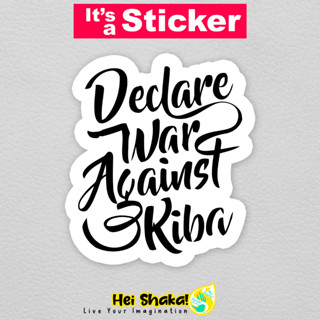 สติกเกอร์ไวนิล ลาย Declare War Against Riba DaWah Muslim Islam กันน้ํา สําหรับติดตกแต่ง