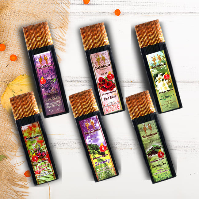 Baladewa ธูปหอม/Hio กําไลข้อเท้าทอง 3 ชั่วโมง 50 แท่งสีดํา