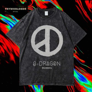 Tryworldbdg เสื้อยืด พิมพ์ลาย "G DRAGON" อย่างเป็นทางการ | เสื้อเชิ้ต ซักได้ | หินล้าง | เสื้อยืด ขนาดใหญ่ | เสื้อยืด ลาย G DRAGON WASHING VINTAGE