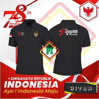 เสื้อยืดโปโล RI ครบรอบ 78 ปี ลาย INDONESIA MERDEKA Type 8 ปี