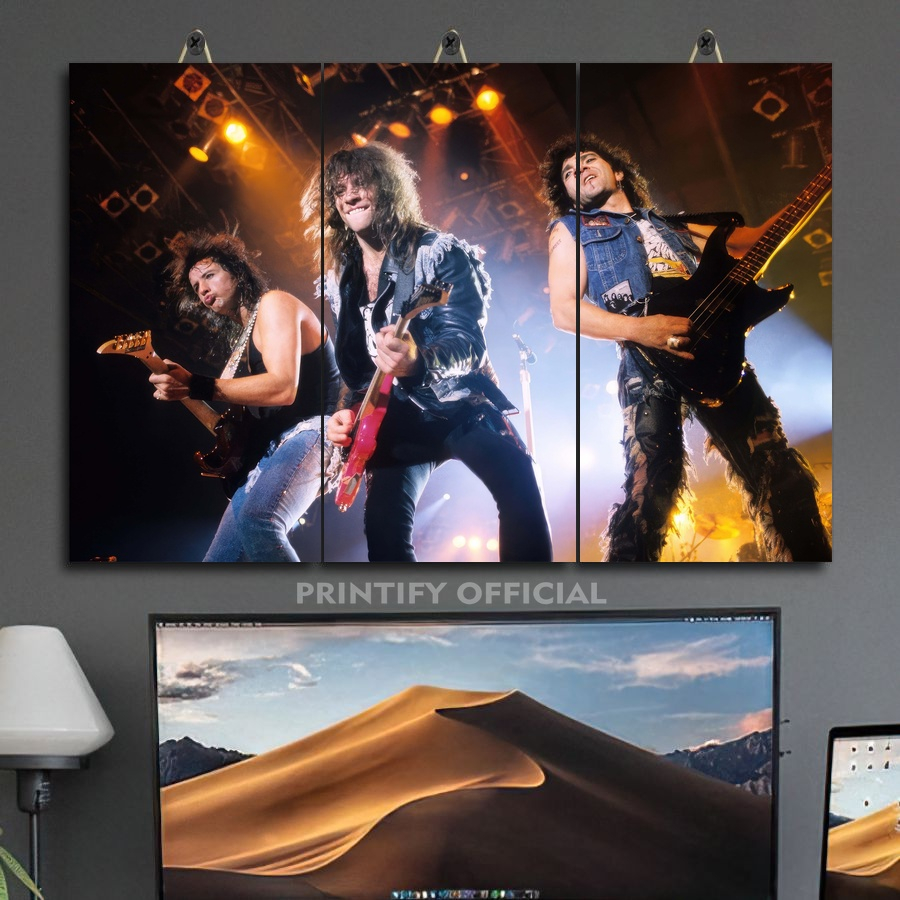JUMBO GUITRIST BAND BON JOVI 45X30 MULTIPANEL / PRINTIFY OFFICIAL / AESTHETIC ROOM POSTER JON BON JO