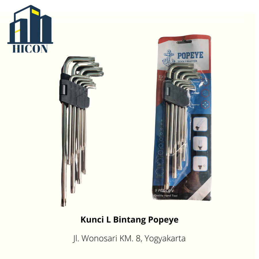 Popeye/Wolf Star L Key 9 ชิ้น