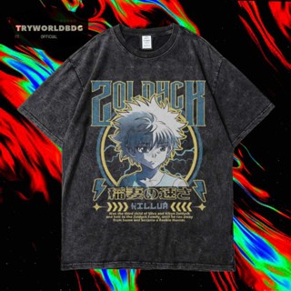 เสื้อยืด พิมพ์ลาย Tryworldbdg OFFICIAL "KILLUA ZOLDYCK" | เสื้อเชิ้ต ซักได้ | หินล้าง | เสื้อยืด ขนาดใหญ่ | เสื้อยืด ลาย Killua ZOLDYCK WASHING VINTAGE