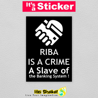 สติกเกอร์ไวนิล กันน้ํา ลาย Riba is A Crime DaWah สไตล์อิสลาม สําหรับติดตกแต่ง