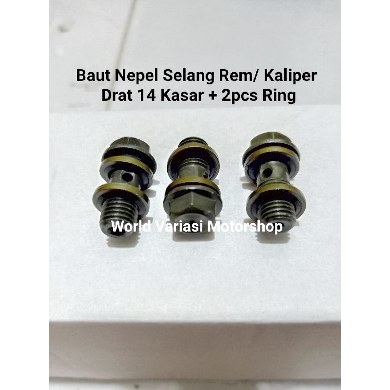 สายเบรคหัวนม Bolt/caliper Bolt M10 Bolt 14 ฟรี 2 ชิ้นแหวน